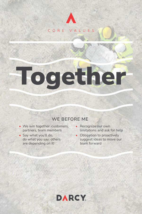 Darcy Solutions Core Values: Together